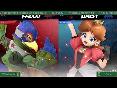 Arcadia (Falco) v.s. Sora_J (Daisy, Byleth, Peach) - William & Monthly #5 [Losers R6]