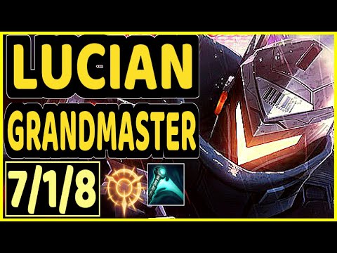 FURY (LUCIAN) - 7/1/8 KDA BOTTOM ADC GAMEPLAY - KR Ranked GRANDMASTER