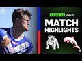 NRL 2023 | Canterbury-Bankstown Bulldogs vs Dolphins | Match Highlights
