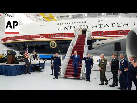 Trump unveils the new Air Force One, formerly Qatari-owned jumbo jet