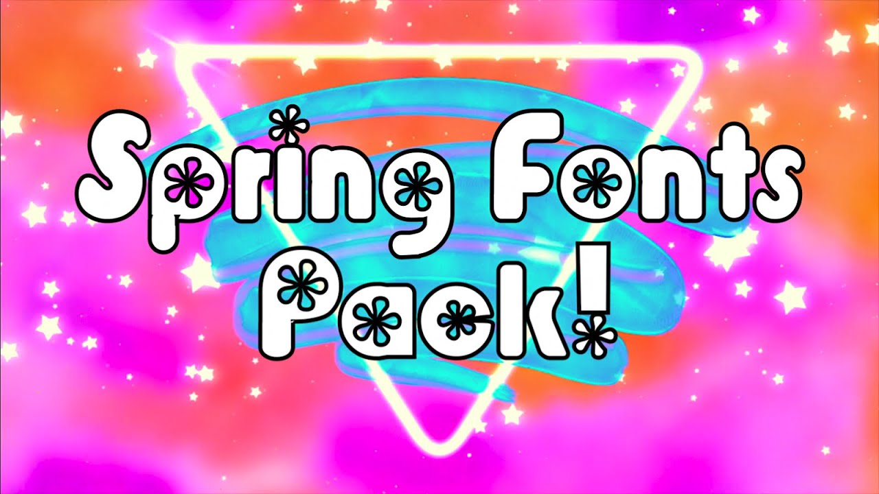 🌷☔️  Spring Fonts Pack! 🌷☔️