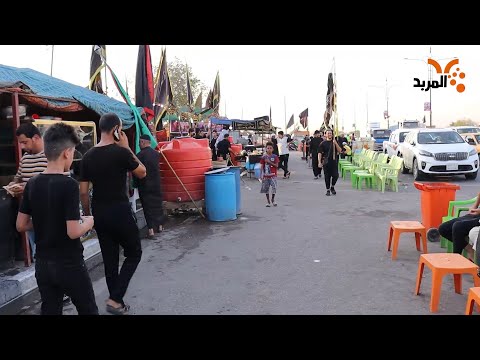 شاهد بالفيديو.. زوار من جميع المحافظات على طريق مواكب البصرة #المربد