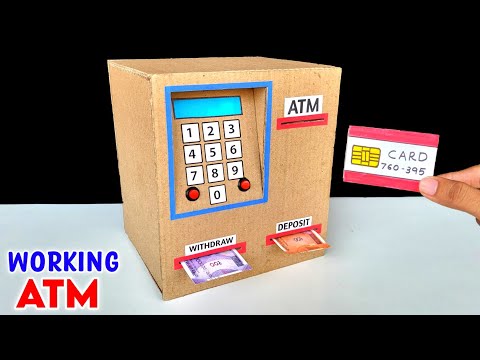 How to Make ATM Machine | Working Atm card | Personal ATM Machine with Cardboard| Diy ATM Project