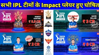 IPL 2023 - RCB, KKR, SRH, DC & LSG Impact Players For IPL 2023