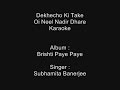 Dekhecho Ki Take Oi Neel Nadir Dhare Karaoke Subhamita Banerjee Brishti Paye Paye