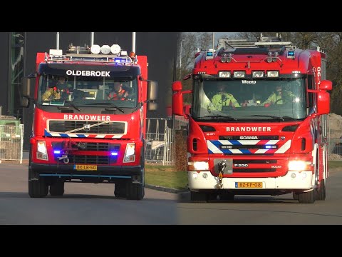 Brandweer Oldebroek in actie voor helikoptercrash tijdens ABWC Wedstrijden in Wezep