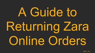 A Guide to Returning Zara Online Orders