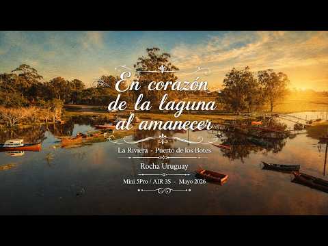 En corazón de la laguna al amanecer,  La Riviera - Puerto de los Botes,  Rocha Uruguay