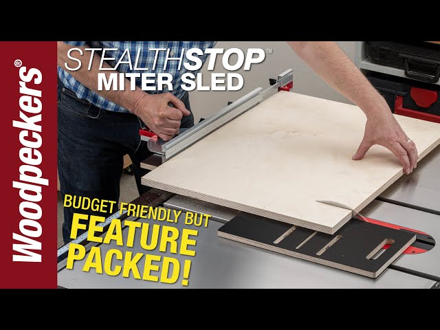 Woodpeckers StealthStop Miter Sled + Drop Zone | SSCMS-DLX