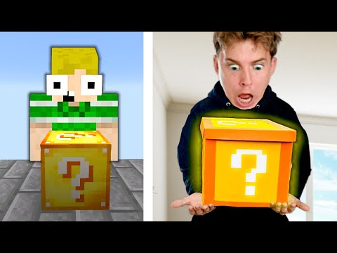 Jeg Åbner Minecraft Lucky Blocks I Virkeligheden!