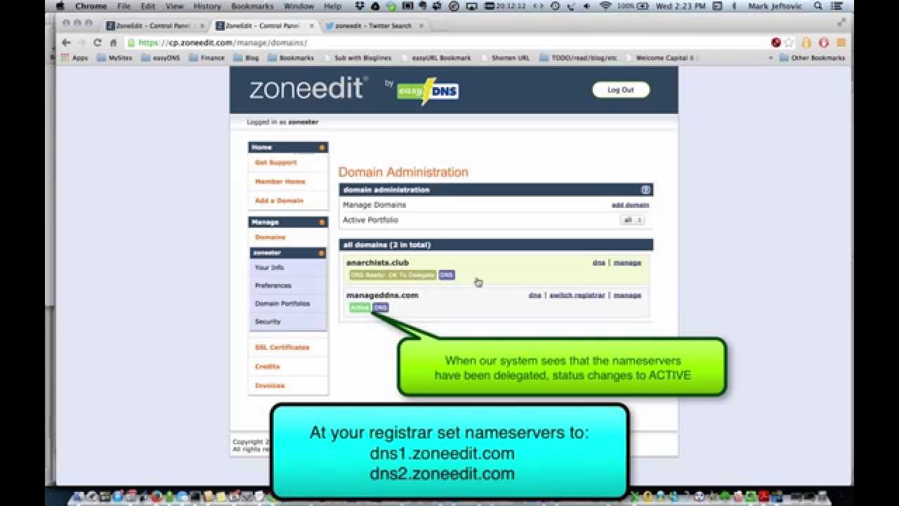 ZoneEdit: Adding a New Domain