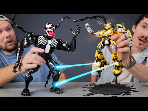 Quem é o Verdadeiro Poder? Venom 🕷️ vs Transformers 🤖 Batalha! 🔥 Ideias em Prática Monstros