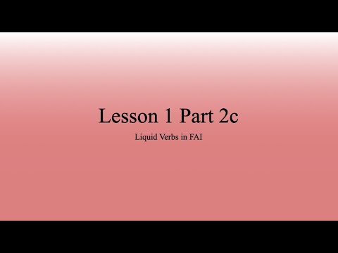 YTU Greek 2 - Lesson 1 Part 2c: Liquid Verbs in the FAI