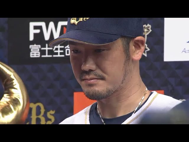 バファローズ・T-岡田選手ヒーローインタビュー 2018/9/18 Bs-E