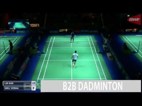 Badminton 2017 German Open R64  LIN Dan vs Siril VERMA