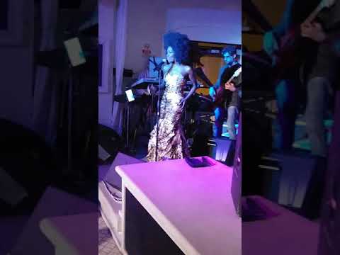 Lillie Warming up just before the concert.  Bands too Loud but oh well! Thank God for strong tummy