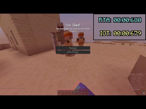 Minecraft Death Speedrun 1.19.4 (Set Seed World Record No Cheats) [0.679s]