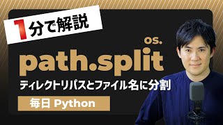 【毎日Python】Pythonでディレクトリパスとファイル名に分割｜os.path.split