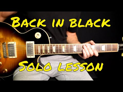 AC/DC - Back in black solo lesson