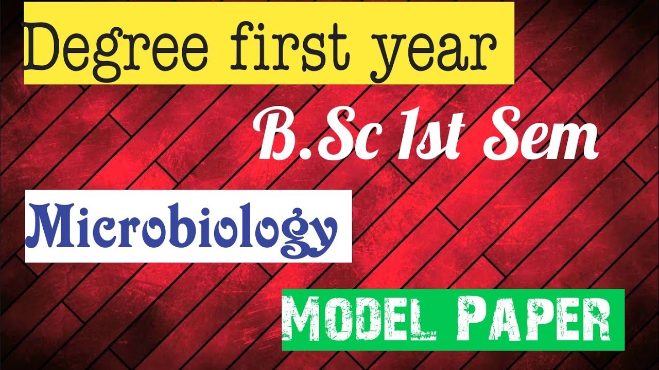 Degree first year 1st sem B.Sc Microbiology Model Paper @Trilokya6600Trilokya6600