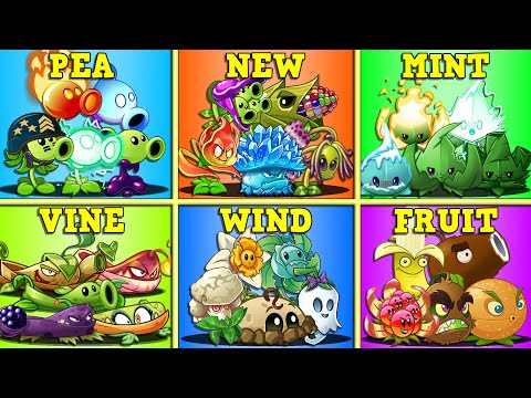 PEA x NEW x MINT x VINE x WIND x FRUIT Battlez PvZ 2 Team Plants vs Team Plant | Who Will Win?