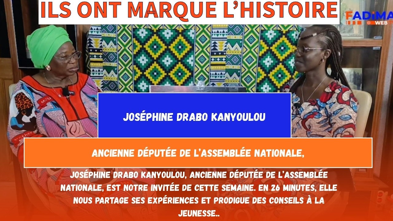 Joséphine Drabo Kanyoulou, ancienne députée de l’Assemblée nationale, est notre invitée. 