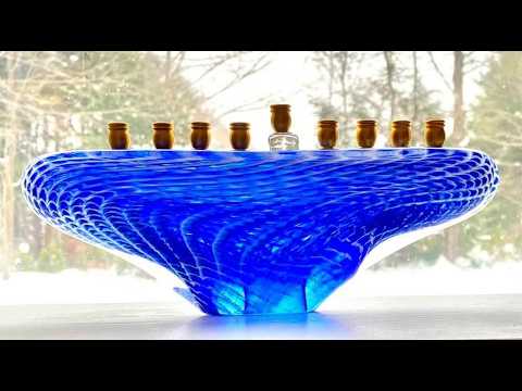 Glass Blowing of a Menorah