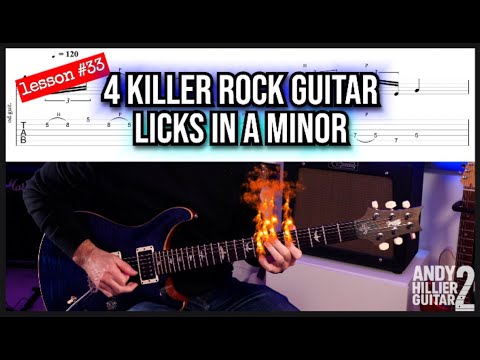 Lesson #33 | 4 Killer Rock Guitar Licks in A Minor