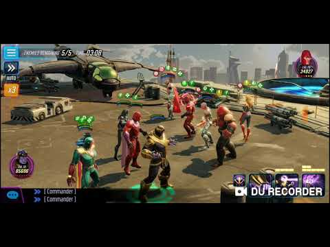 Beating Ultron and Cap Marvel in Arena - Marvel Strike Force
