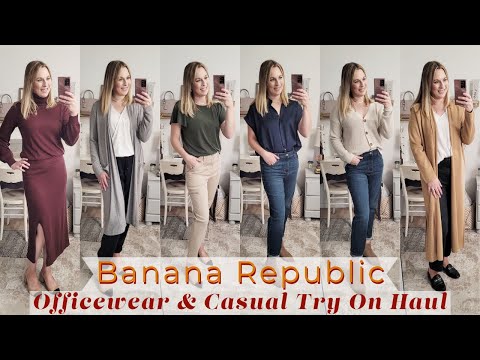 Banana Republic Factory Try On Haul | Workwear + Casual Sweaters, Tops, Pants + More | Lindsey Loves