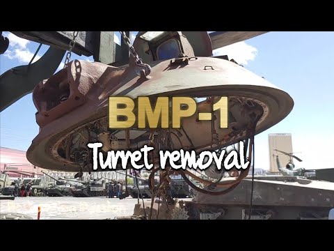 BMP-1 Turret and components removal.
