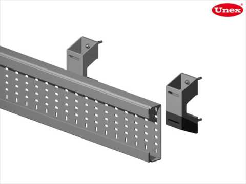 Montage der Unex Isolierende Kabelrinne 66 auf isolierenden Längsträgern