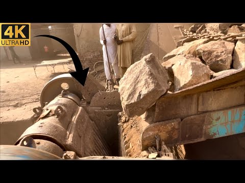 Big Rock Jaw Crusher Machine in Action | Powerful Stone Crushing ASMR Sounds