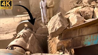 Big Rock Jaw Crusher Machine in Action | Powerful Stone Crushing ASMR Sounds