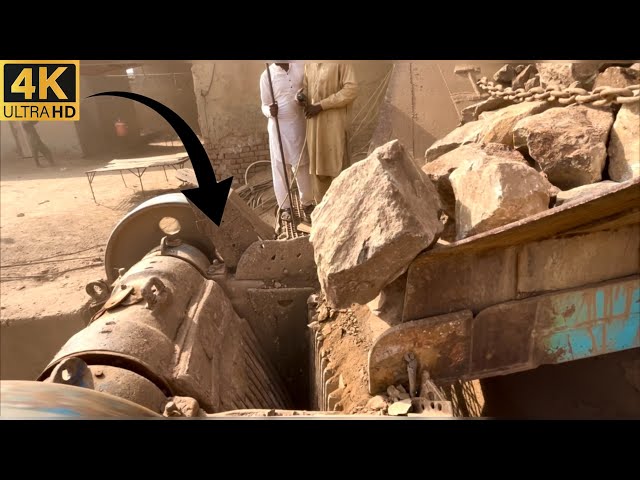 Big Rock Jaw Crusher Machine in Action | Powerful Stone Crushing ASMR Sounds