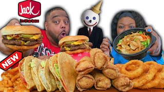 Massive Jack In The Box Mukbang: New Double Smash Burger, Teriyaki Chicken Bowl, Eggrolls & Tacos.