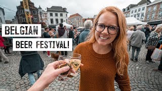 Belgian BEER FESTIVAL! + Exploring Medieval City of Diest 😍& Tasting Belgian Food!