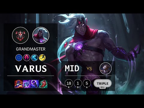 Varus Mid vs Orianna - EUW Grandmaster Patch 10.25b