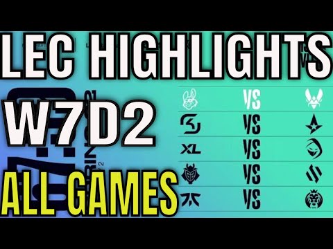 LEC Highlights ALL GAMES W7D2 Spring 2022 | Week 7 Day 2