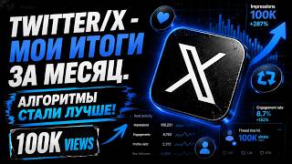 Twitter/X - мои итоги за месяц. Алгоритмы стали лучше!