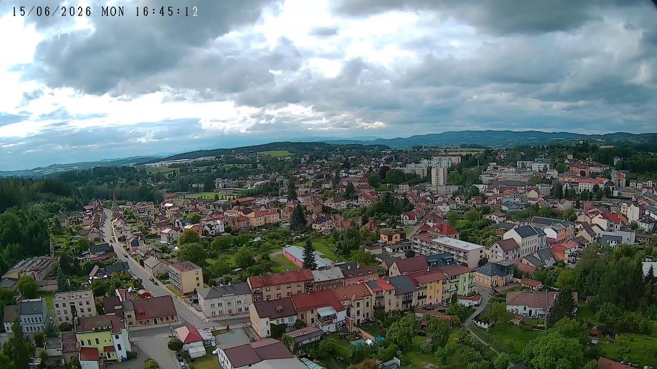 Live webcam view of Červený Kostelec Town Panorama