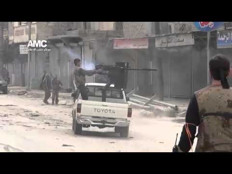 استهداف قوات النظام برشاش دوشكا من قبل ألوية فاستقم كما أمرت في الشيخ سعيد في حلب