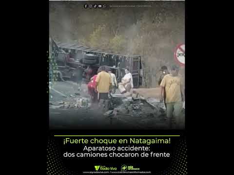 🚨💥 Fuerte accidente de tránsito en la vía de Natagaima, sur del Tolima.