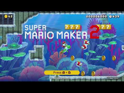 Title Screen Level ~ NSMB Underwater - Super Mario Maker 2 - No Commentary 1bt