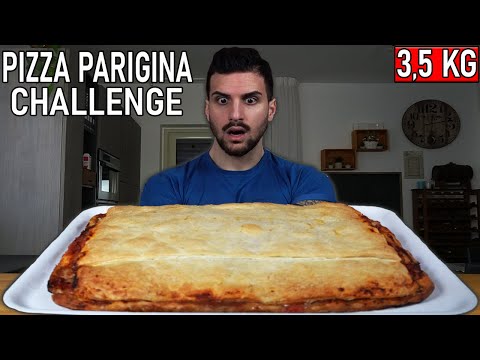 PIZZA PARIGINA GIGANTE CHALLENGE - (3,5 KG) MAN VS FOOD #foodchallenge #pizza #pizzachallenge
