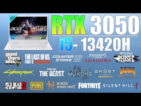 Acer Nitro Lite 16 : i5 13th Gen 13420H + RTX 3050 6GB | New 15 Games Tested