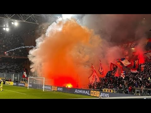 GRADINATA NORD🔴🔵 in GENOA-lecce 14/03/2025