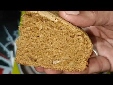 न हाथ से, न बीटर से घोलने की झंझट बनाए गेहूं के आटे से स्पंजी केक। Wheat flour cake without egg.
