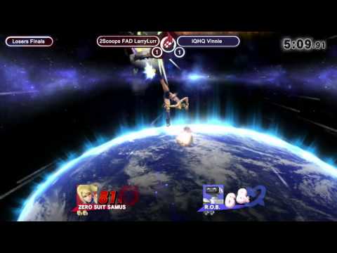 SoS11 - 2Scoops FAD LarryLurr (Zero Suit Samus, Falco) vs iQHQ Vinnie (ROB) - Smash Wii U LF