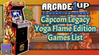 Arcade1up Capcom Legacy Yoga Flame Edition Games List